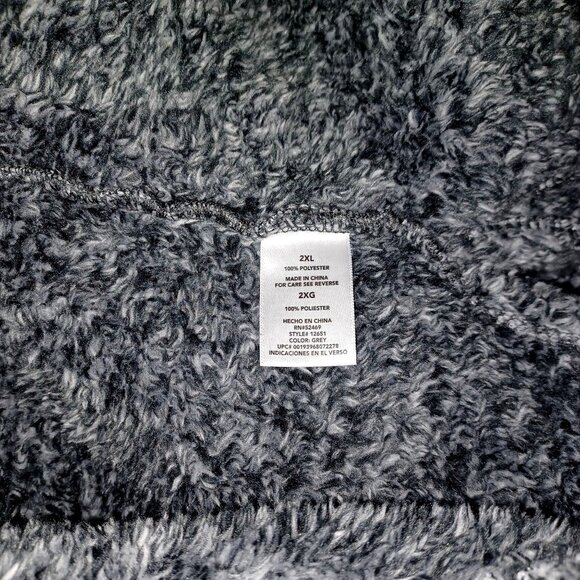 Alpine Sherpa Pullover Relaxed Cabincore 1/4 Zip Cozy Boxy Jacket Top Wms XXL - Picture 7 of 9